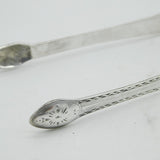 George III Hester Bateman Sterling Silver Floral Sugar Tongs Antique c1770