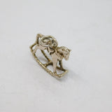 Sterling Silver Rocking Horse Charm Pendant Vintage c1970