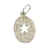 Sterling Silver Cutwork Star Textured Charm Pendant Vintage c1970