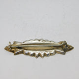 Victorian Sterling Silver 'Cissie' Patterned Christening Brooch Antique c1880's