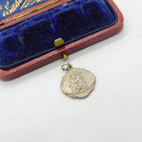 Sterling Silver St Christopher Travel Charm Pendant Vintage c1970