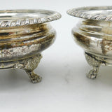 George III T&J Creswick Old Sheffield Silver Plated Salt Cellars Antique c1810