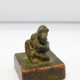 Victorian Chinese Cast Bronze Monkey Form Desk Seal Stamp Antique c1860