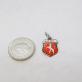 Sterling Silver Enamel Kent Souvenir Charm Pendant Vintage c1970