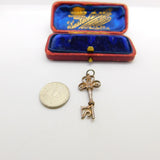 Sterling Silver Commemorative 21st Birthday Key Charm Pendant Vintage c1970