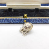 Sterling Silver Jersey Can Flask Charm Pendant Vintage c1970