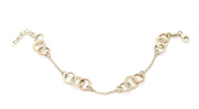 Sterling Silver With Rose Gold Links Of London Circles Bracelet Vintage c1990's