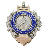 Sterling Silver & Gold Midland Counties Cross Country Fob Medal Vintage Chester
