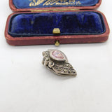 Sterling Silver and Pink Topaz Charm Pendant Vintage c1970