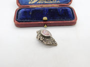 Sterling Silver and Pink Topaz Charm Pendant Vintage c1970