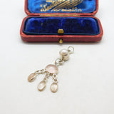 Sterling Silver Quartz and Pearl Dream Catcher Charm Pendant Vintage c1970