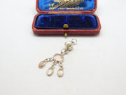 Sterling Silver Quartz and Pearl Dream Catcher Charm Pendant Vintage c1970