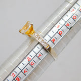 Sterling Silver & Gilt Paste Set Dress Band Ring Contemporary c2000 Size S