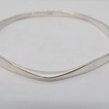 Studio Sterling Silver Hammered Style Cuff Bangle Bracelet Vintage c1990s