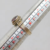 Sterling Silver Facted Amethyst Four Strand Dress Ring Vintage c1970 Size N 1/2