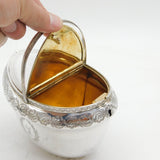 George III Sterling Silver Crested Double-Sided Tea Caddy Antique 1800 London