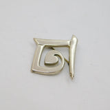 Sterling Silver Modernist Stylised Symbol Brooch Pin Contemporary c1990