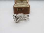 Italian Sterling Silver Cobra Snake Statement Ring Vintage c1990 Size S UK