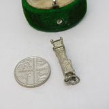 Sterling Silver Grandfather Clock Charm Pendant Vintage c1970