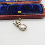 Sterling Silver Droplet Charm Pendant Vintage c1970