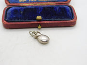 Sterling Silver Droplet Charm Pendant Vintage c1970