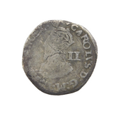 Charles I Hammered Half-Groat Twopence Coin Antique 1632-33 Harp Mint