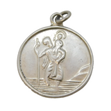 Sterling Silver St Christopher Charm Pendant Vintage c1970s