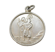 Sterling Silver St Christopher Charm Pendant Vintage c1970s
