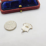 Sterling Silver and Enamel Potter Heigham Travel Charm Pendant Vintage c1970