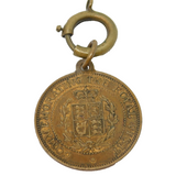 Edward VII Copper Medallion 'Commemorating the Royal Visit' Antique c1905