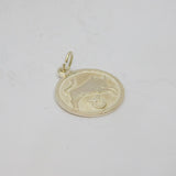 Sterling Silver Taurus The Bull Horoscope Symbol Charm Pendant Vintage c1970
