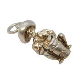Sterling Silver Mexican Drummer Charm Pendant Vintage c1970s