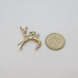 Sterling Silver Deer Fawn Charm Pendant Vintage c1970s