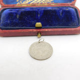 Sterling Silver King George V Threepence Coin Charm Pendant Antique 1922