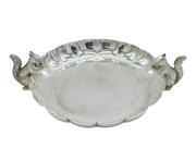 Silver Plated Cast Squirrel Handle Treat Dish Antique c1920 Art Deco Sheffield