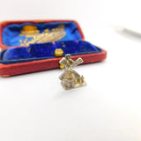 Sterling Silver Windmill Charm Pendant Vintage c1970