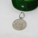 Victorian Sterling Silver Threepence 'HMH' Engraved Love Token Charm Antique