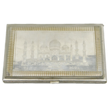 20th Century Indian White Metal Souvenir Cigarette Case Antique c1930s