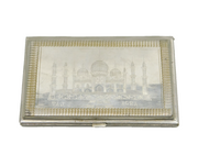 20th Century Indian White Metal Souvenir Cigarette Case Antique c1930s
