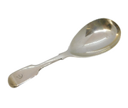 Victorian Sterling Silver Fiddle Pattern Tea Caddy Spoon Antique 1854 London