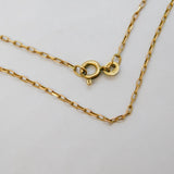 9ct Yellow Gold Essential Cable Link Chain Necklace Vintage 58cm Length