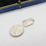 Sterling Silver & Enamel London Shield Charm Pendant Vintage c1970