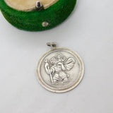 Sterling Silver St Christopher Travel Patron Charm Pendant Vintage c1970