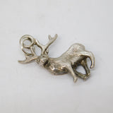 Sterling Silver Monarch of the Glen Stag Deer Charm Pendant Vintage c1970