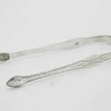 George III Hester Bateman Sterling Silver Floral Sugar Tongs Antique c1770