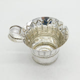 Edwardian Arts & Crafts Sterling Silver Basket Form Mug Antique 1908 Chester