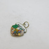 .900 Silver 'Bruxelles' Enamel Shield Travel Souvenir Charm Vintage c1970s