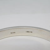 Sterling Silver & Turquoise Set Modernist Bangle Bracelet Vintage c1990