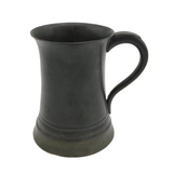 Victorian Period Peweter Tankard with Glass Bottom Antique c1850s