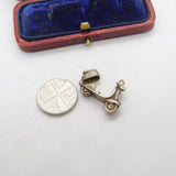 Sterling Silver Italian Vespa Charm Pendant Vintage c1970